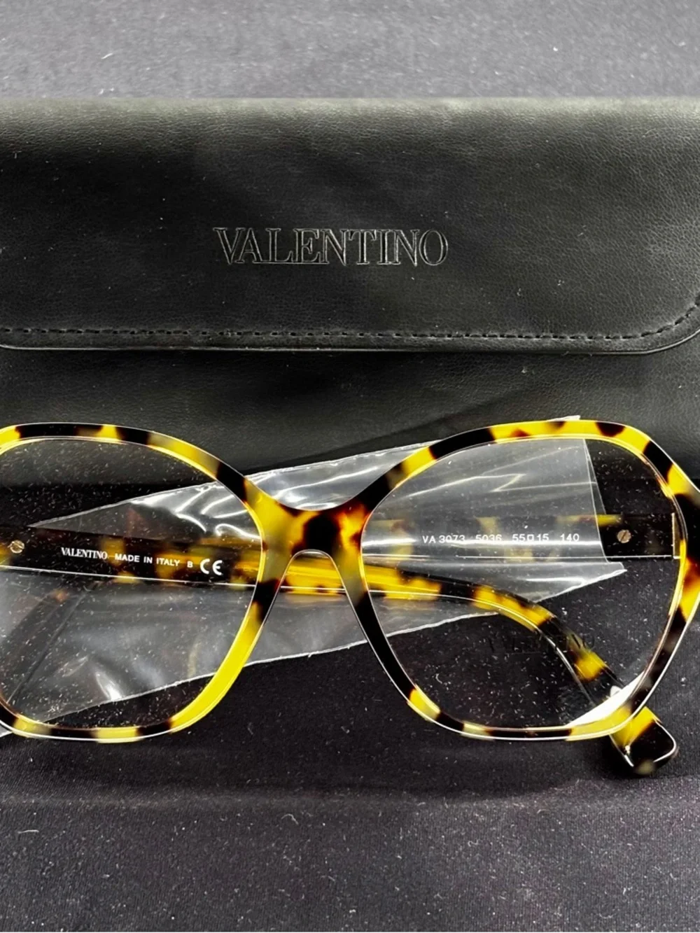 Authentic Valentino VA3073 Geometric Havana Eyeglass Frames w/Demo lenses - NIB‎